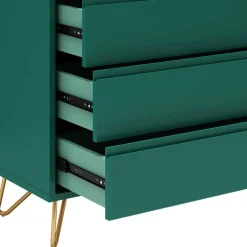 Wohnen Sideboards & Kommoden|Flurkommoden*90x90x40 cm 4 Schubladen Kommode in Grün - Ricriava