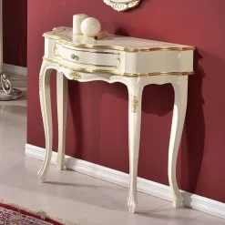 Wohnen 88x75x34 cm Barock Konsolentisch halbrund - Iviada