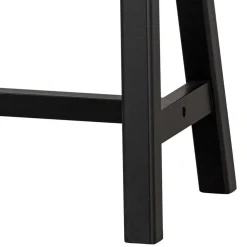 Wohnen 110x45x35 cm Bänke aus Massivholz in Schwarz - Annike (2er Set)