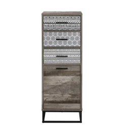 Wohnen 40x106x38 cm Design Hochkommode mit drei Schubladen - Drondo