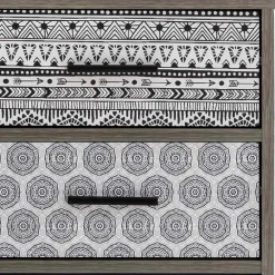 Wohnen 40x106x38 cm Design Hochkommode mit drei Schubladen - Drondo