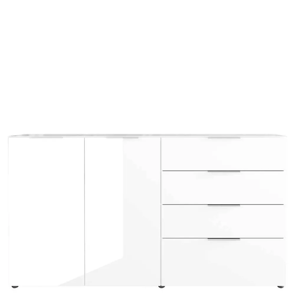 Wohnen 184x101x42 cm Design Sideboard mit Glas Beschichtung - Daven