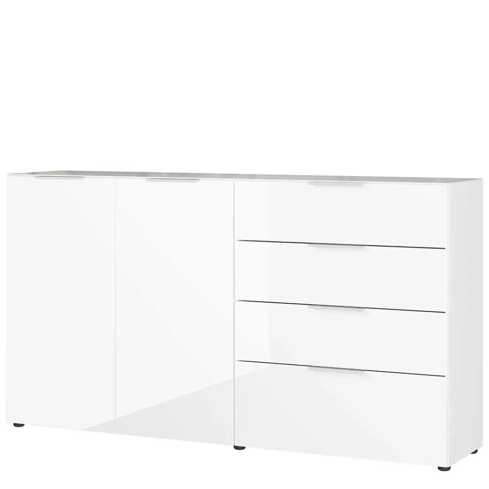 Wohnen 184x101x42 cm Design Sideboard mit Glas Beschichtung - Daven