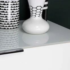 Wohnen 184x101x42 cm Design Sideboard mit Glas Beschichtung - Daven
