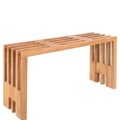 Wohnen 90x49x30 cm Design Sitzbank aus Teak Massivholz - Lakosion
