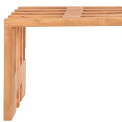 Wohnen 90x49x30 cm Design Sitzbank aus Teak Massivholz - Lakosion