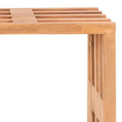 Wohnen 90x49x30 cm Design Sitzbank aus Teak Massivholz - Lakosion