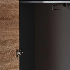 Wohnen Garderobenschränke*105x192x38 cm Dielen Kleiderschrank mit Spiegel - Kuetra