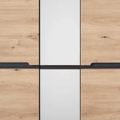 Wohnen Garderobenschränke*105x192x38 cm Dielen Kleiderschrank mit Spiegel - Kuetra