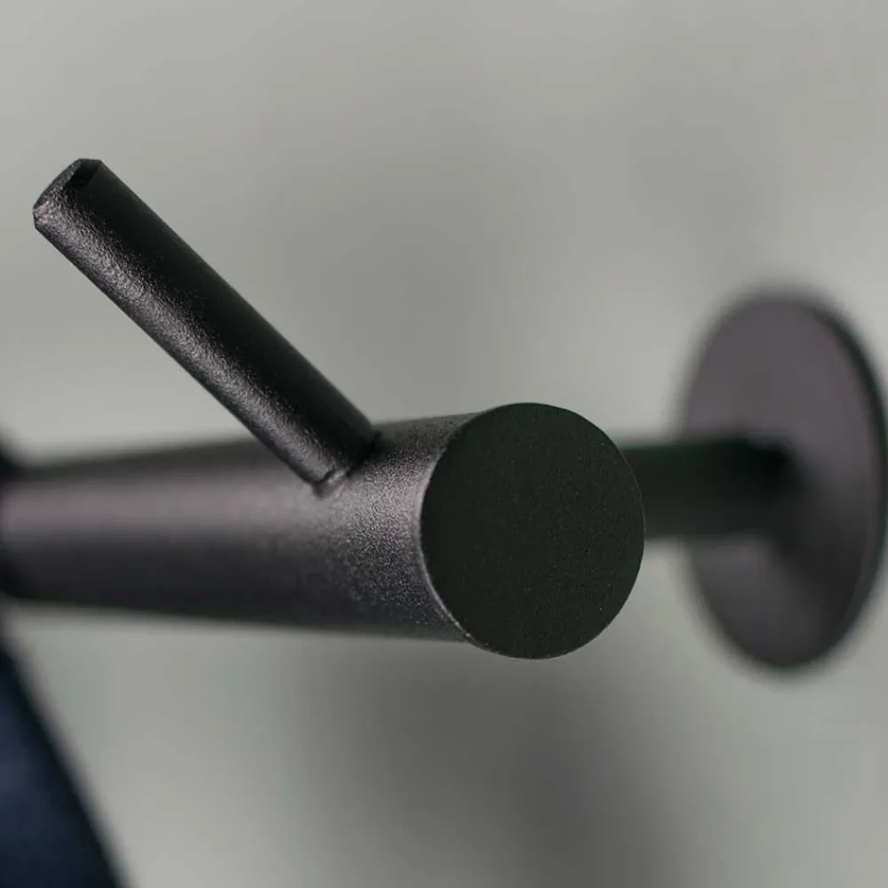 Wohnen 55x8x13 cm Garderobe aus Stahl in Schwarz - Yanathon