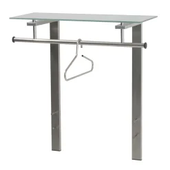 Wohnen Bürogarderoben*80x90x33 cm Garderobe aus Stahl & Glas - Celavio