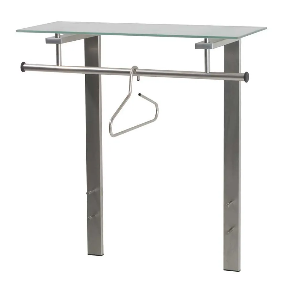 Wohnen Bürogarderoben*80x90x33 cm Garderobe aus Stahl & Glas - Celavio