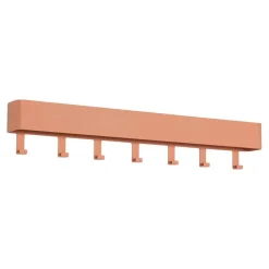 Wohnen Bürogarderoben*72x12x8 cm Garderobe Hakenleiste in Terracotta - Mayo