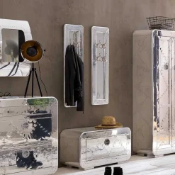 Wohnen Garderoben|Garderoben*35x110x8 cm Garderobenpaneel in Silber - Pilot