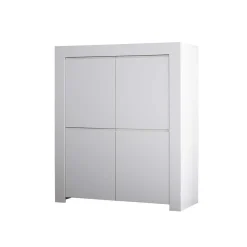 Wohnen 110x140x42 cm Highboard in Weiß lackiert - Mikes