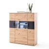 Wohnen 120x134x37 cm Highboard mit drei Türen - Vecenda