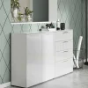 Wohnen Sideboards & Kommoden|Sideboards & Kommoden*186x107x40 cm Hochglanz Sideboard in Weiß - Alida