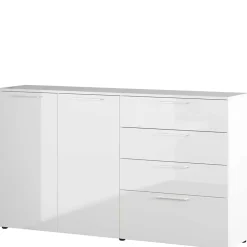 Wohnen Sideboards & Kommoden|Sideboards & Kommoden*186x107x40 cm Hochglanz Sideboard in Weiß - Alida