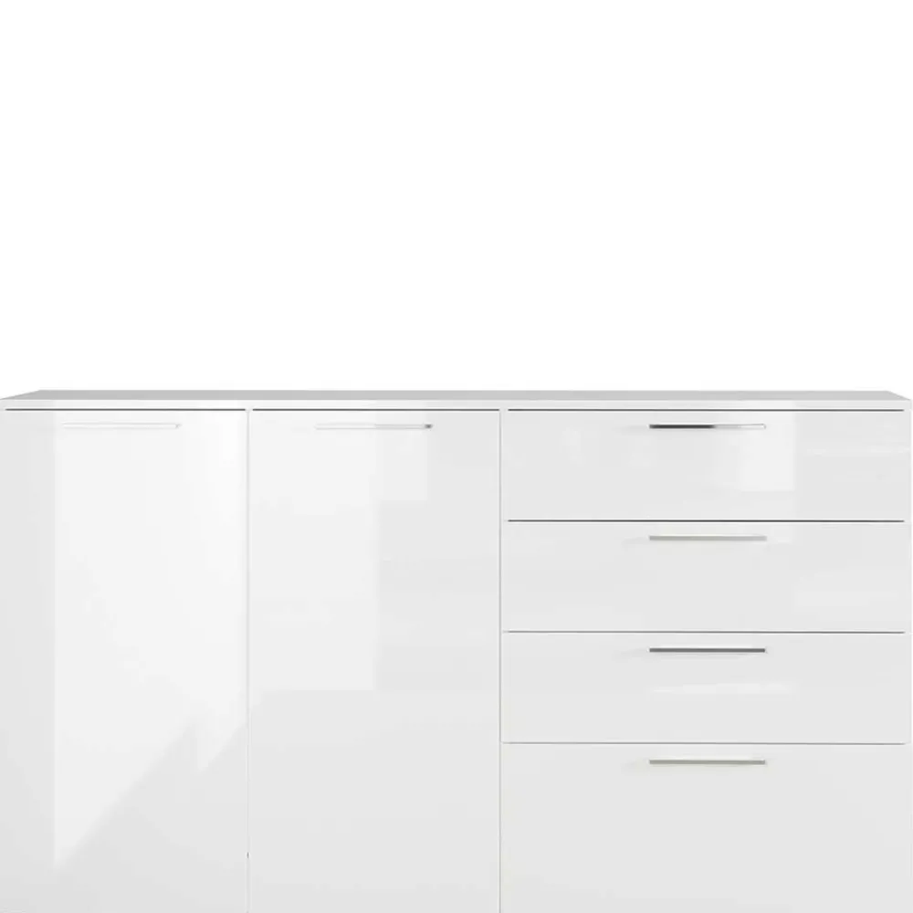 Wohnen Sideboards & Kommoden|Sideboards & Kommoden*186x107x40 cm Hochglanz Sideboard in Weiß - Alida