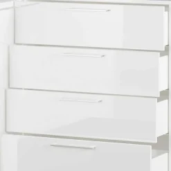 Wohnen Sideboards & Kommoden|Sideboards & Kommoden*186x107x40 cm Hochglanz Sideboard in Weiß - Alida