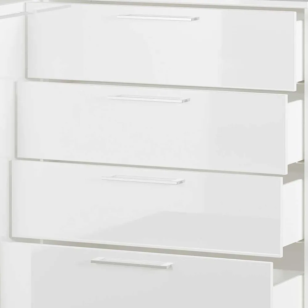Wohnen Sideboards & Kommoden|Sideboards & Kommoden*186x107x40 cm Hochglanz Sideboard in Weiß - Alida