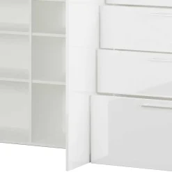 Wohnen Sideboards & Kommoden|Sideboards & Kommoden*186x107x40 cm Hochglanz Sideboard in Weiß - Alida
