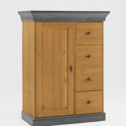 Wohnen Flurkommoden|Esszimmerschränke*88x117x45 cm Hochkommode mit vier Schubladen - Eshelas