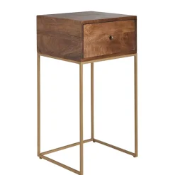 Wohnen Flurkommoden|Nachttische*40x76x35 cm Hohe Nachtkommode mit einer Schublade - Kanados