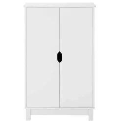 Wohnen 60x100x30 cm Kleiner Schrank in Weiß - 2-türig - Fenya