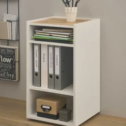 Wohnen 40x70x40 cm Kleines Regal mit drei Fächern - Nonessia