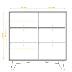Wohnen 90x92x40 cm Kommode mit Doppeltür - Diesta II