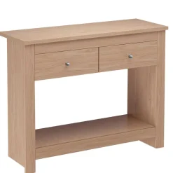 Wohnen 97x76x35 cm Konsolentisch in Eichefarben - Eliandas
