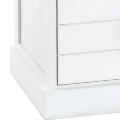 Wohnen 41x60x31 cm Landhaus Nachtkommode aus Paulownia massiv - Geroga