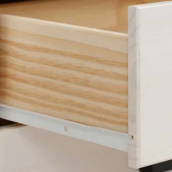 Wohnen 75x170x35 cm Landhaus Schrank in Weiß - Manduza