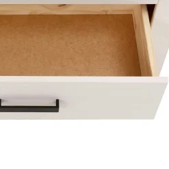 Wohnen 75x170x35 cm Landhaus Schrank in Weiß - Manduza