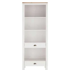 Wohnen 75x205x40 cm Landhausregal in Weiß - Canarius