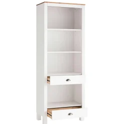 Wohnen 75x205x40 cm Landhausregal in Weiß - Canarius