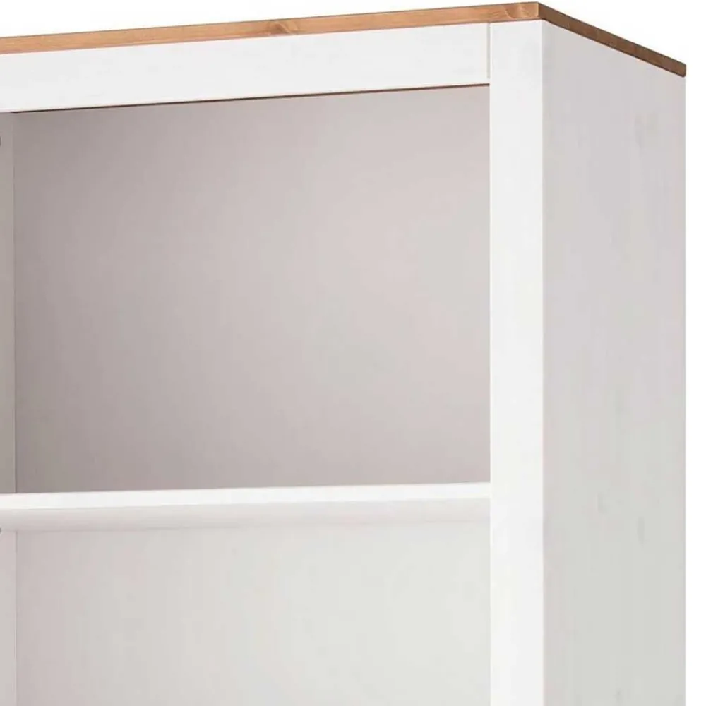 Wohnen 75x205x40 cm Landhausregal in Weiß - Canarius