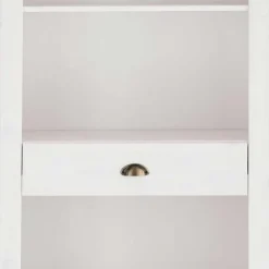 Wohnen 75x205x40 cm Landhausregal in Weiß - Canarius