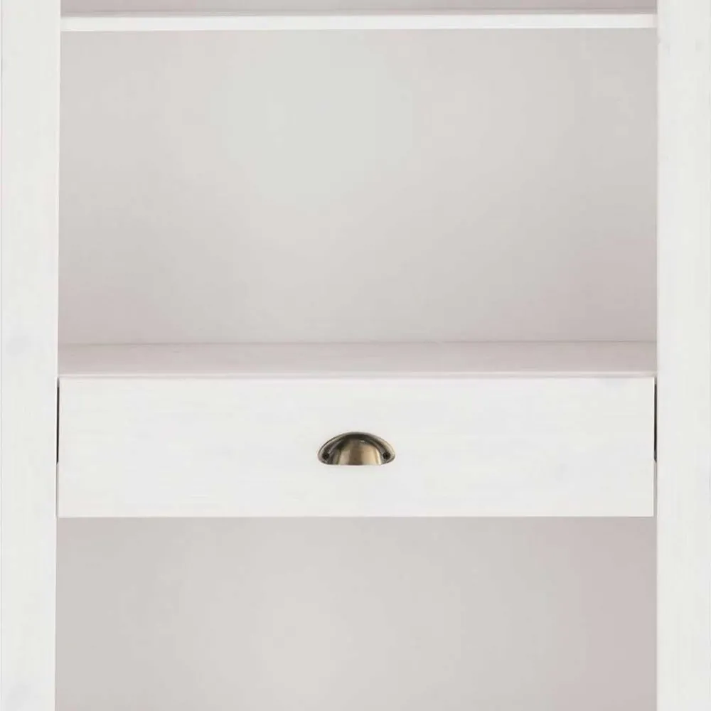 Wohnen 75x205x40 cm Landhausregal in Weiß - Canarius