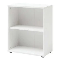 Wohnen 65x80x35 cm Ordnerregal mit zwei Fächern in Weiß - Radiassu
