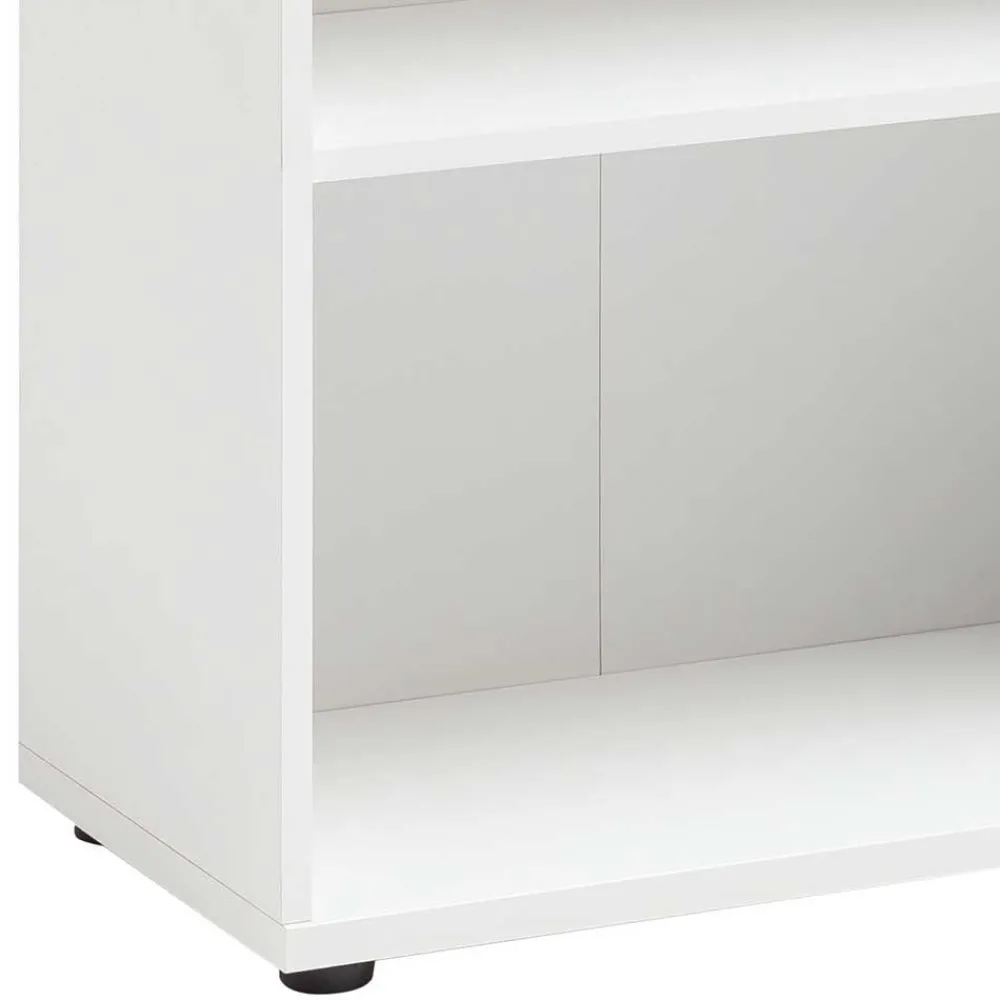 Wohnen 65x80x35 cm Ordnerregal mit zwei Fächern in Weiß - Radiassu