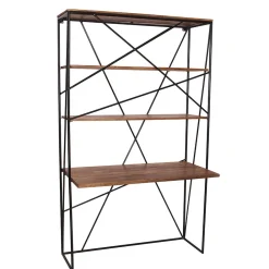 Wohnen 120x202x60 cm Regal mit Schreibtisch im Loft Style - Offia