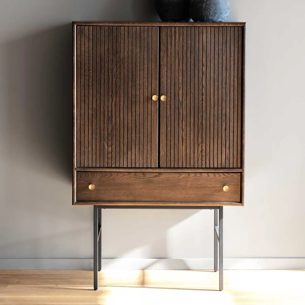 Wohnen Esszimmerschränke*79x125x42 cm Retro Schrank mit Bodenfreiheit - Cuzliav