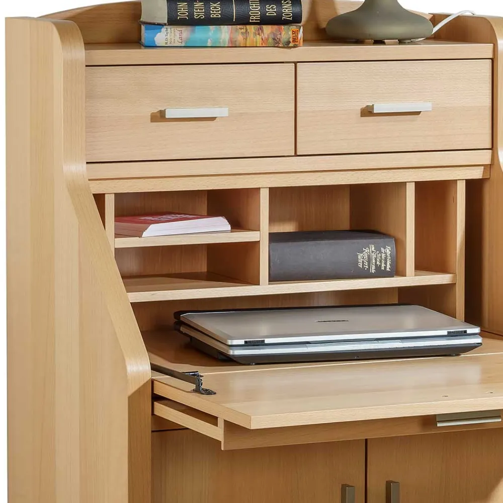 Wohnen Esszimmerschränke*67x120x44 cm Schranksekretär in Buche Natur - Tablona