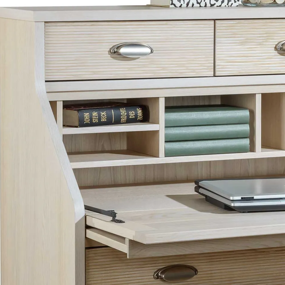 Wohnen Esszimmerschränke*87x117x44 cm Sekretär aus Eiche White Washed - Larioja