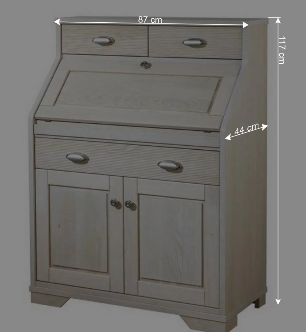 Wohnen Esszimmerschränke*87x117x44 cm Sekretär aus Eiche White Washed - Larioja