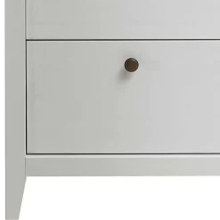 Wohnen 58x200x40 cm Skandi Vitrine in Weiß lackiert - Astinion