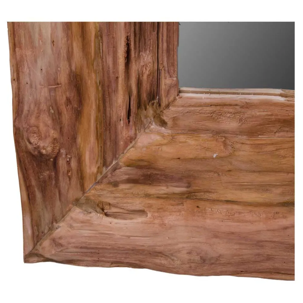 Wohnen Spiegel|Flurspiegel*101x180x3 cm Spiegel mit Rahmen aus Teak - Snowball