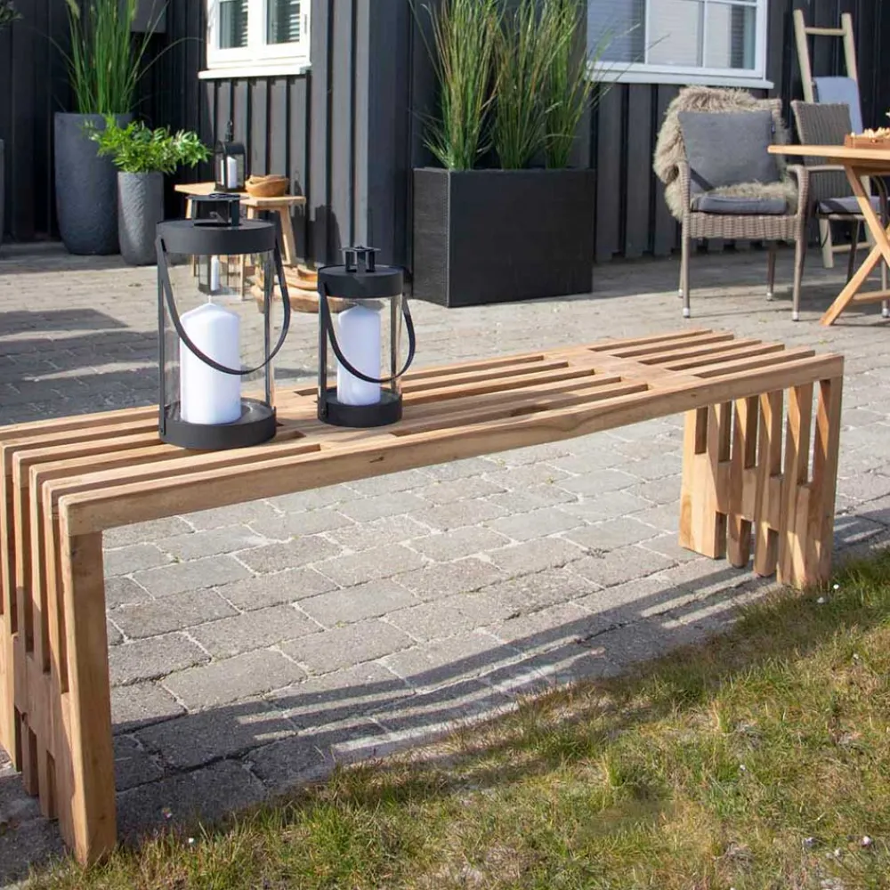 Wohnen 140x45x35 cm Teakholz Bank geölt - Fire